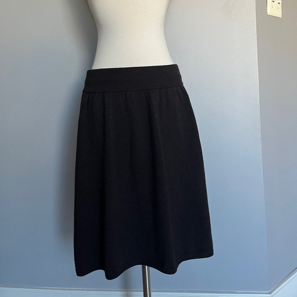 Eileen Fisher 100% Merino Wool Brown Midi Casual Winter Skirt - Picture 2 of 11